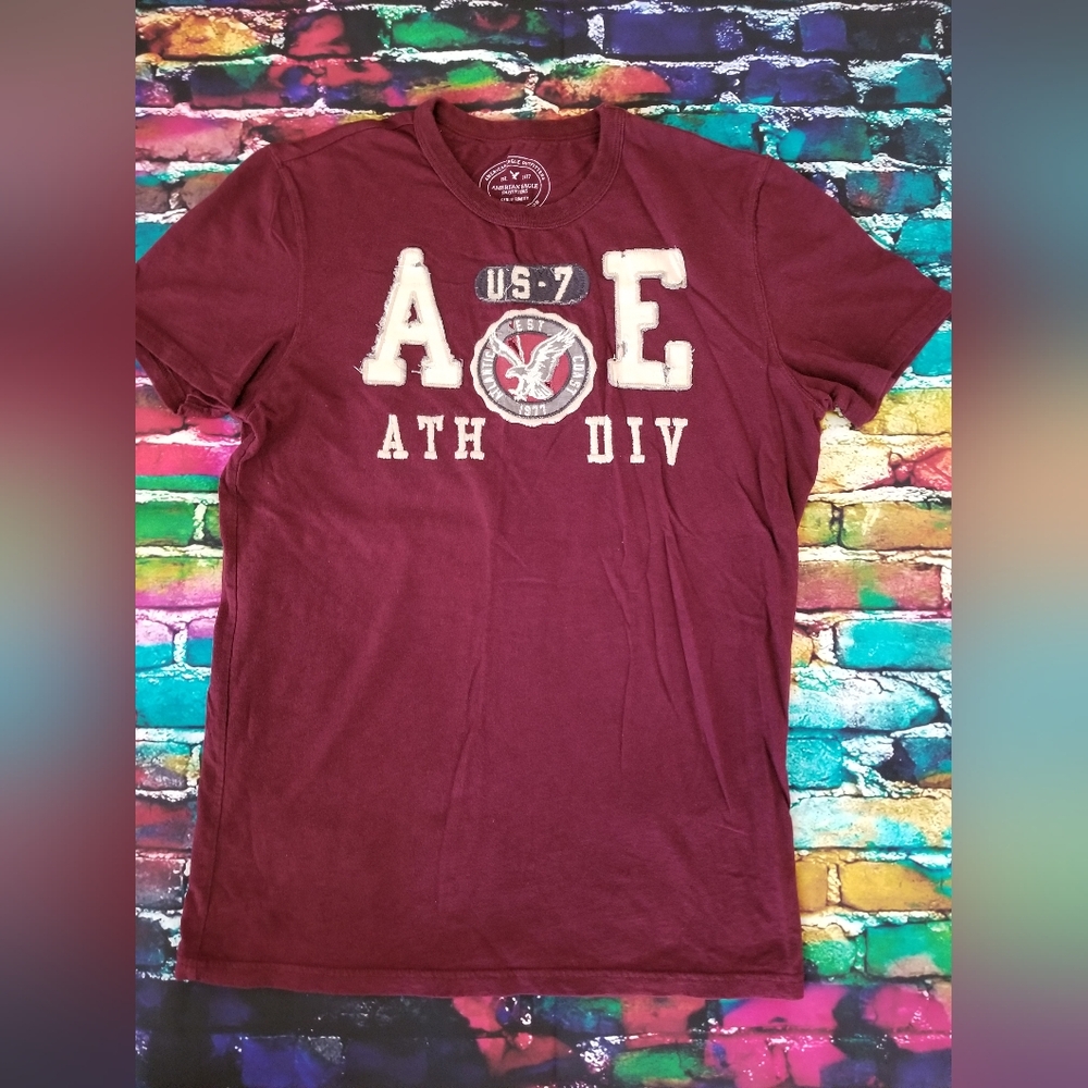 American Eagle Outfitters - Men's, T-shirt, Small, Maroon